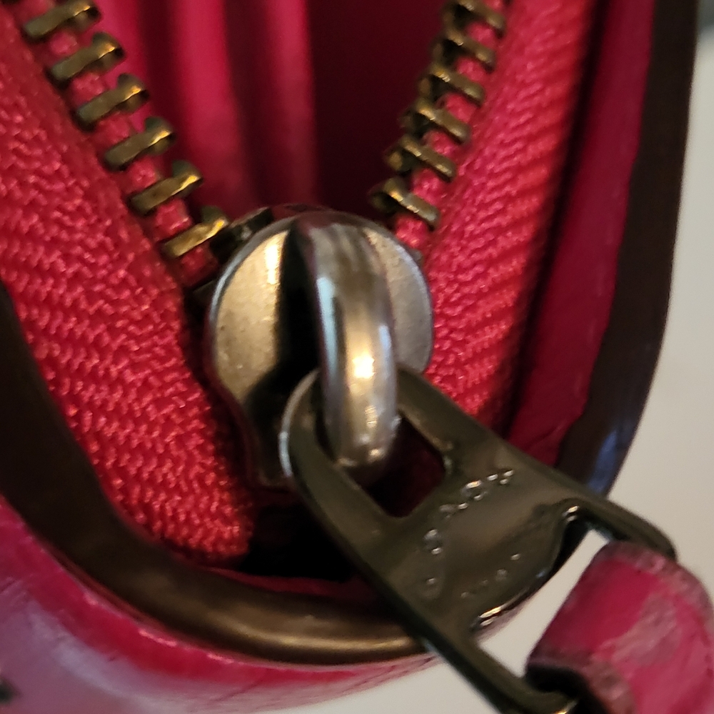 COACH Mercer Accordion Zip Wallet In Grain Leather PINK - Picture 9 of 9